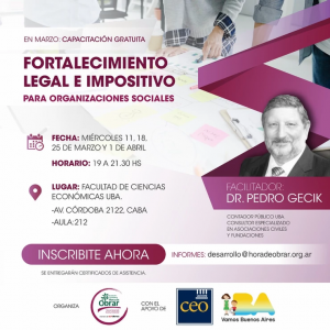 Hora de Obrar lanza una nueva capacitación gratuita para organizaciones sociales