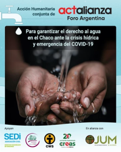 Foro ACT Argentina responde en alianza ecuménica a emergencia hídrica y sanitaria en el Chaco