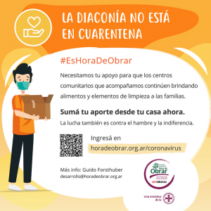 La diaconía no está en cuarentena