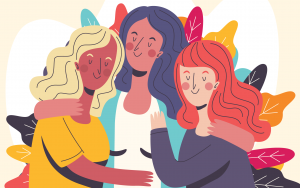 Protestantes contra las violencias machistas cotidianas